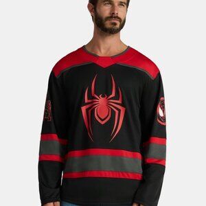 Spider-Man Men's and Big Men's Miles Morales Hockey Jersey